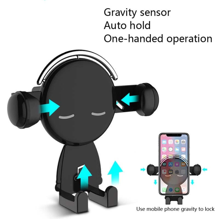 Mobile Phone Holder Car Air Outlet Car Phone Holder Cartoon Navigation Mobile Phone Holder(Black) Mobile Phone Holder Car Air Outlet Car Phone Holder Cartoon Navigation Mobile Phone Holder(Black)