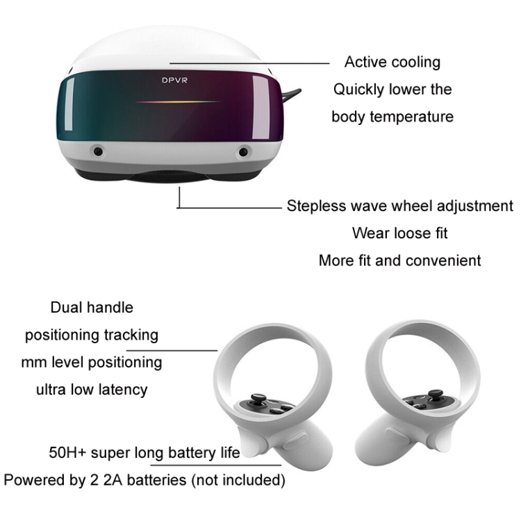 DPVR E4 PCVR Gaming Helmet 4K Head Display Gafas VR - 2