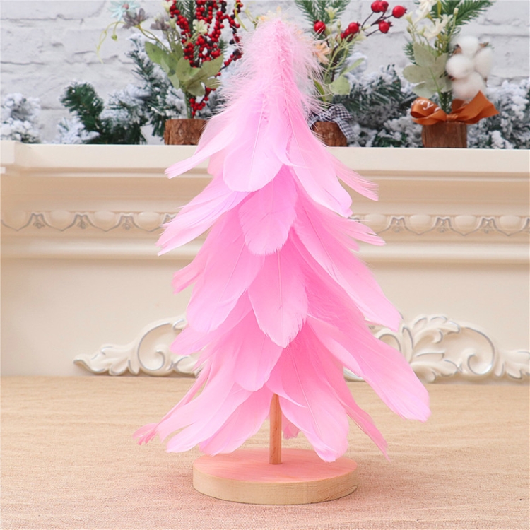 Mini Christmas Tree Decoration Window Desktop Christmas Decoration(Pink)