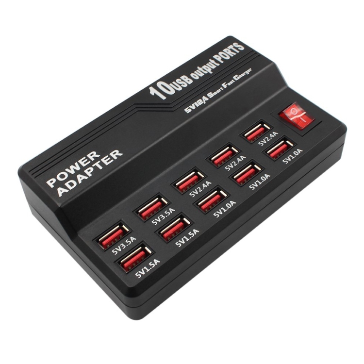 100-240V USB Interface Smart Fast Charge Digital Electronic Charger Multifunctional Charger, US Plug, Style:10 Ports 100-240V USB Interface Smart Fast Charge Digital Electronic Charger Multifunctional Charger, US Plug, Style:10 Ports