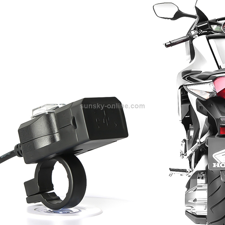 Dual USB Port 12V Wasserdichtes Motorrad Motorrad Lenker Ladegerät
