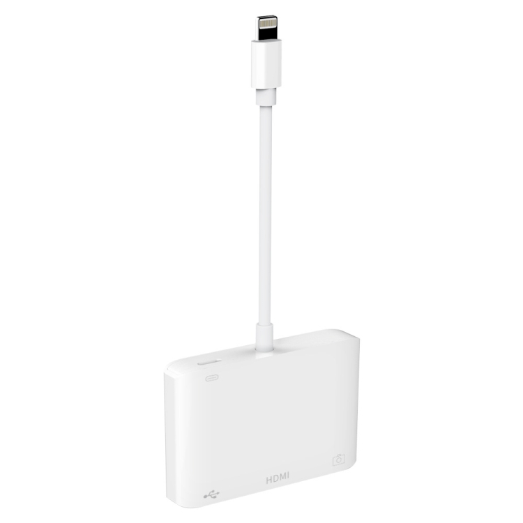 LC05 3 in 1 8 Pin to USB 3.0 + 1080P HDMI + Camera USB 3.0 Interface Multi-Function Adapter for IPhone 6s and Above IOS System