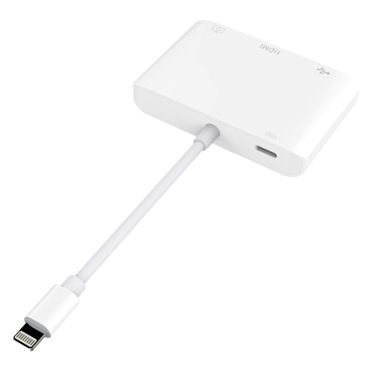 LC05 3 in 1 8 Pin to USB 3.0 + 1080P HDMI + Camera USB 3.0 Interface Multi-Function Adapter for IPhone 6s and Above IOS System