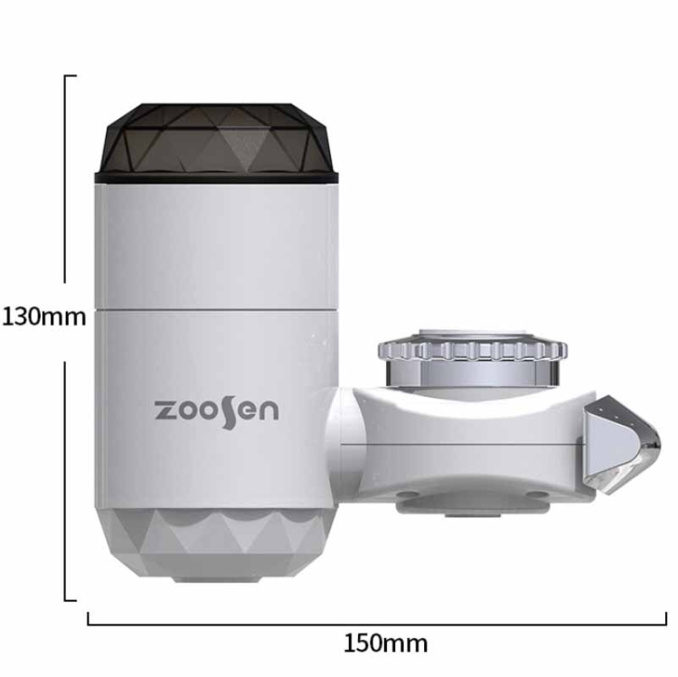 Type de connexion de robinet d'eau chaude électrique Zoosen Robinet d'eau  chaude instantanée Prise EU, Style: Avec connecteur de pomme de douche