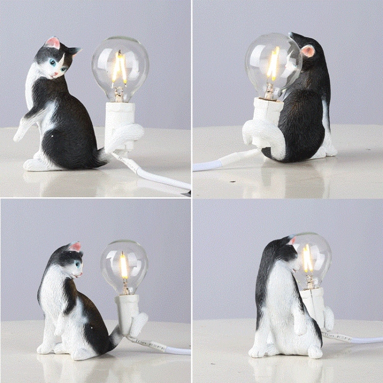 Lámpara de mesa para animales con luz de gato, mini luz nocturna