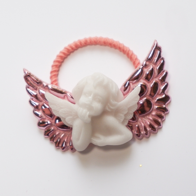 Christmas Hair Accessories Antlers Headband And Little Angel Hairpin Hair  Band Combination Set(Pink)