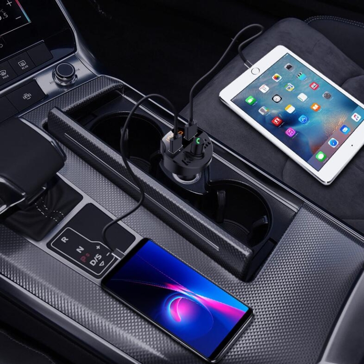 T66 voiture Bluetooth chargeur de voiture allume-cigare lecteur MP3  transmetteur FM de voiture mains libres