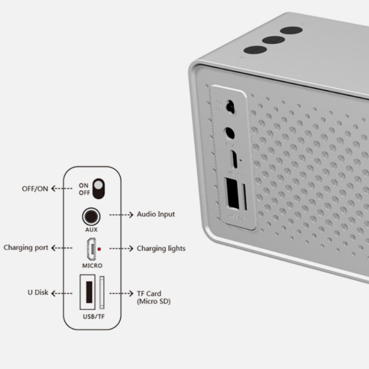 F2 Mini Wireless Computer Card Subwoofer Bluetooth Speaker(Silver) F2 Mini Wireless Computer Card Subwoofer Bluetooth Speaker(Silver)