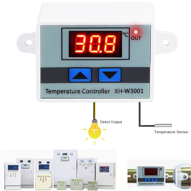 Termostato digitale lcd 12v 10A stc-1000 con sonda ntc per controllo  temperature