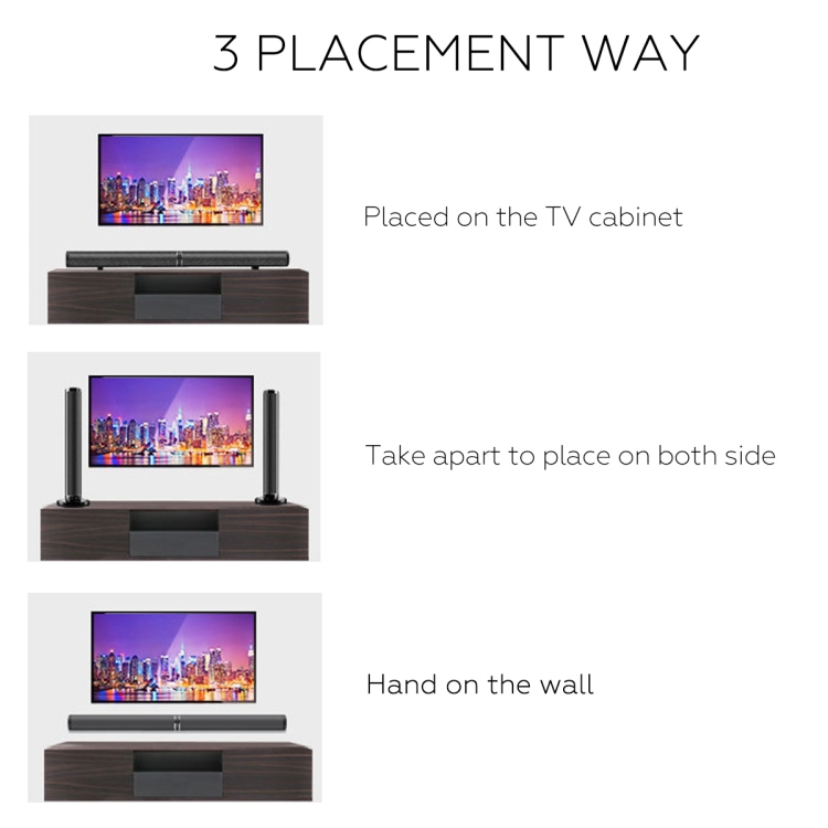 LP-1807 Echo Wall Home Theater Surround Stereo Speaker Soundbar, Plug Type:UK Plug(Black) LP-1807 Echo Wall Home Theater Surround Stereo Speaker Soundbar, Plug Type:UK Plug(Black)