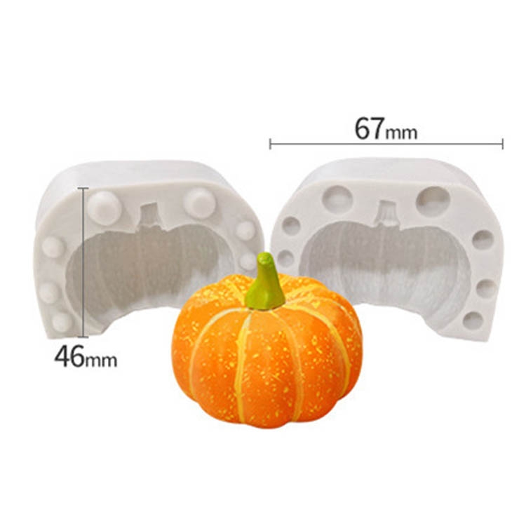 Halloween Three-Dimensional Pumpkin Cake DIY Scented Candle Silicone Mold,  Specification: SW-37