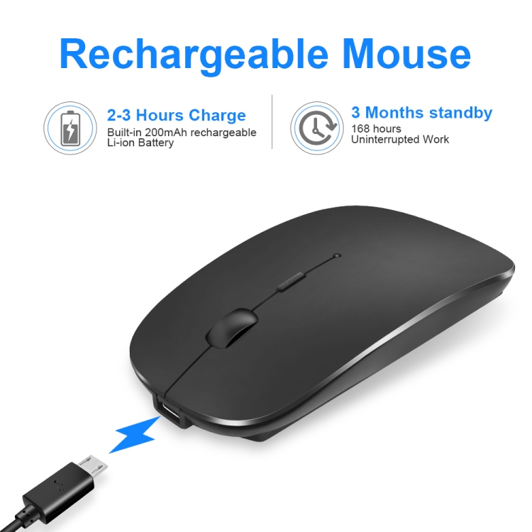 iMICE E-1300 4 teclas 1600DPI Luminous Wireless Silent Desktop Notebook Mini Mouse, Estilo: Charging Luminous Edition (Plata) - B1