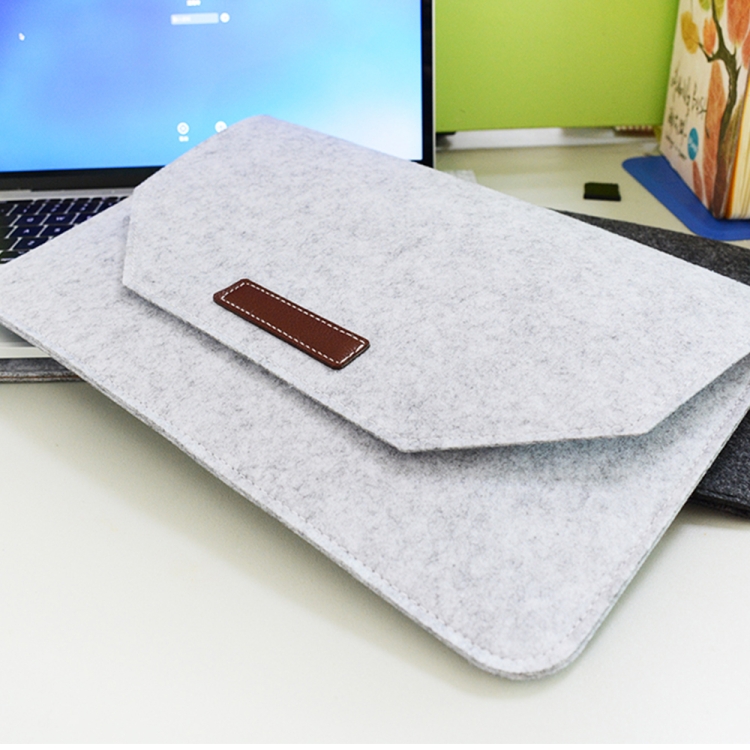 Portable Air Permeable Felt Sleeve Bag for MacBook Laptop, with Power Storage Bag, Size:13 inch(Grey) Portable Air Permeable Felt Sleeve Bag for MacBook Laptop, with Power Storage Bag, Size:13 inch(Grey)
