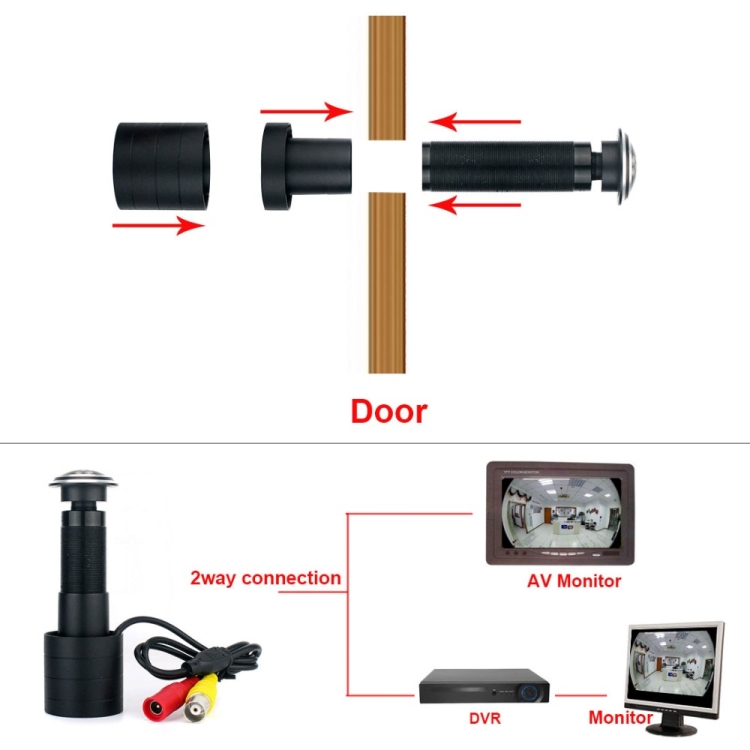 Visor de puerta digital, cámara de mirilla, cámara de seguridad para el  hogar en color de 4,3 pulgadas, cámara de vídeo con timbre, calidad  superior