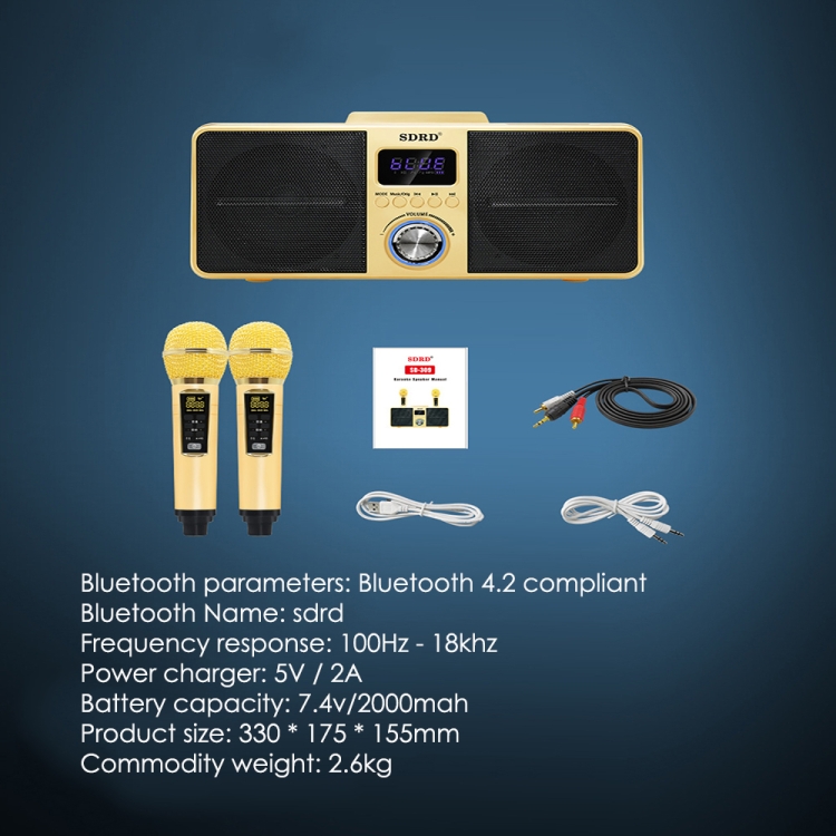 Micrófono Inalámbrico Bluetooth Rosa Golden