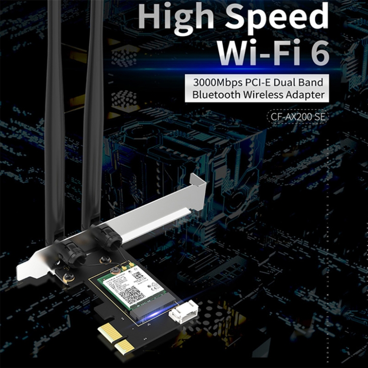 CF-AX200 SE Tarjeta de red inalámbrica Bluetooth de frecuencia de banda dual PCI-E de 3000 Mbps - 3