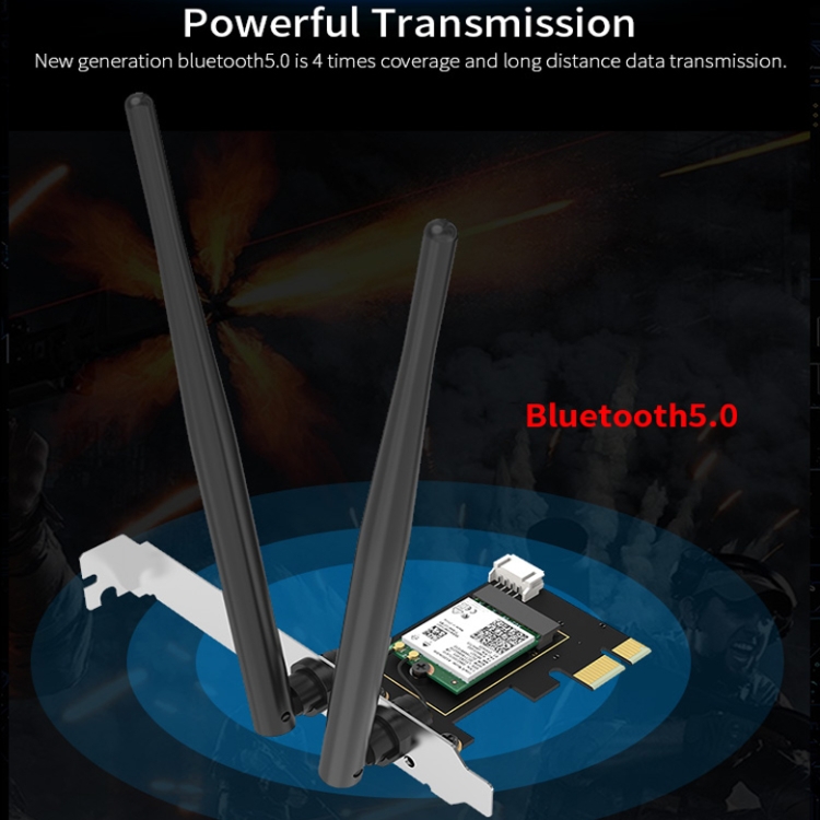 CF-AX200 SE Tarjeta de red inalámbrica Bluetooth de frecuencia de banda dual PCI-E de 3000 Mbps - 4