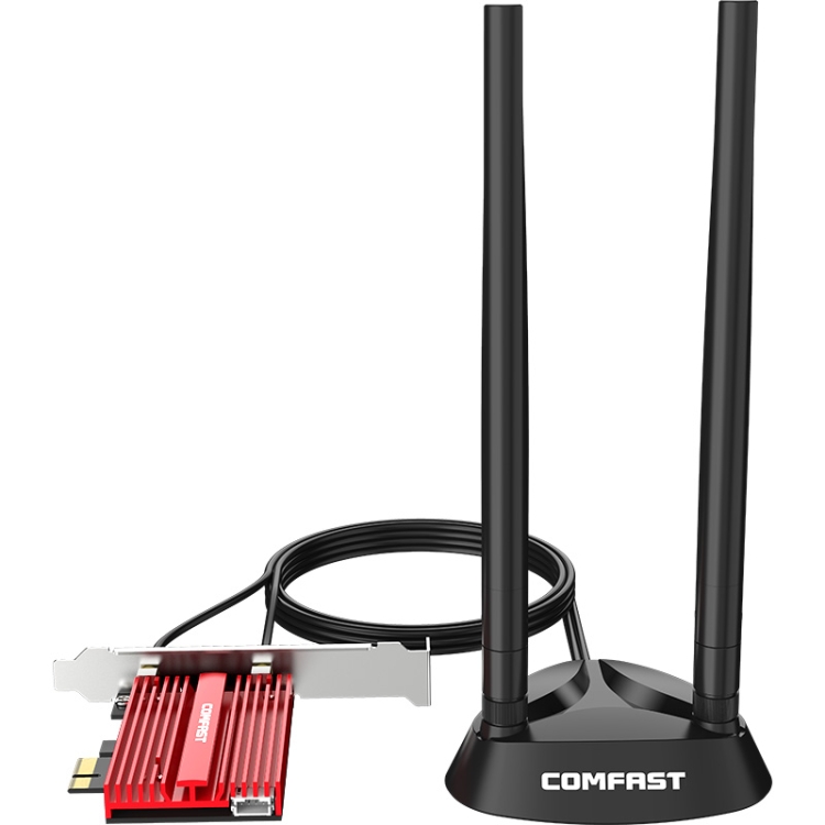 COMFAST CF-AX200 Plus Tarjeta de red inalámbrica de alta potencia de doble banda Tarjeta de red inalámbrica para juegos PCI-E WiFi de alta velocidad de 3000 Mbps (AX200 Plus) - B1