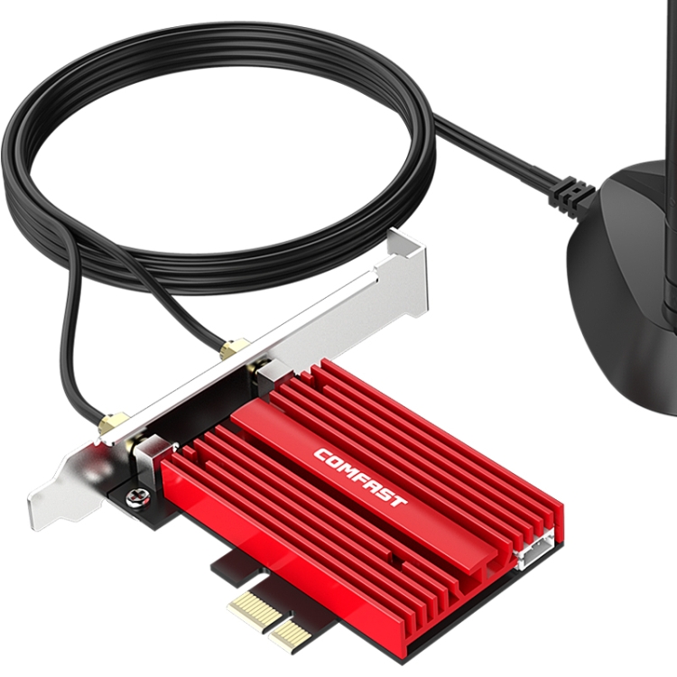 COMFAST CF-AX200 Plus Tarjeta de red inalámbrica de alta potencia de doble banda Tarjeta de red inalámbrica para juegos PCI-E WiFi de alta velocidad de 3000 Mbps (AX200 Plus) - B2