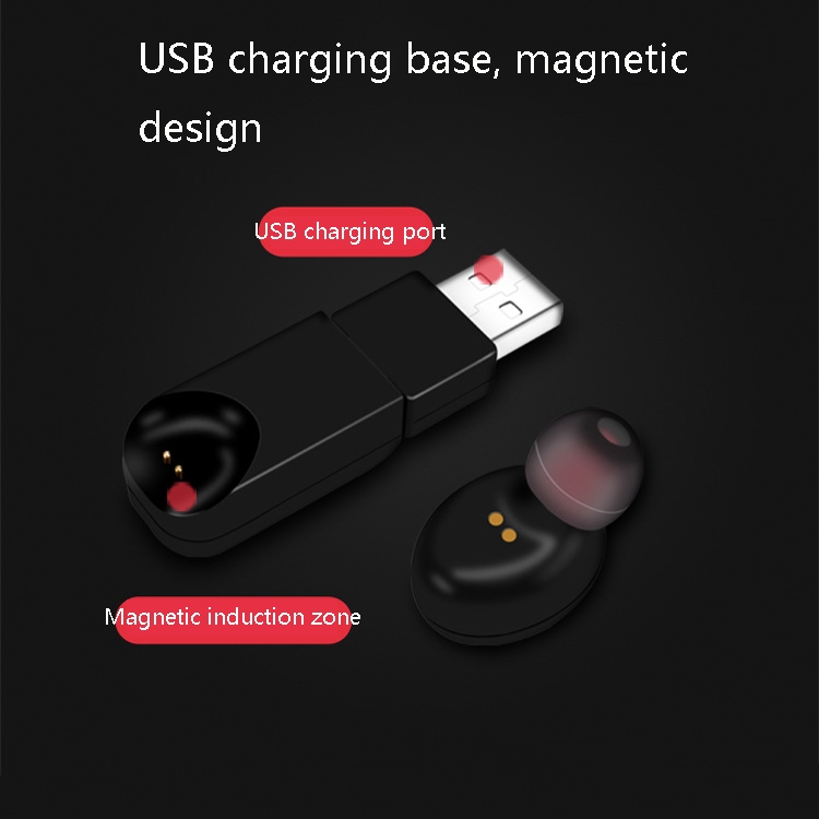 X17 TWS ANC Car Wireless Bluetooth Headset Sports Mini Headset USB Magnetic Charging(White)