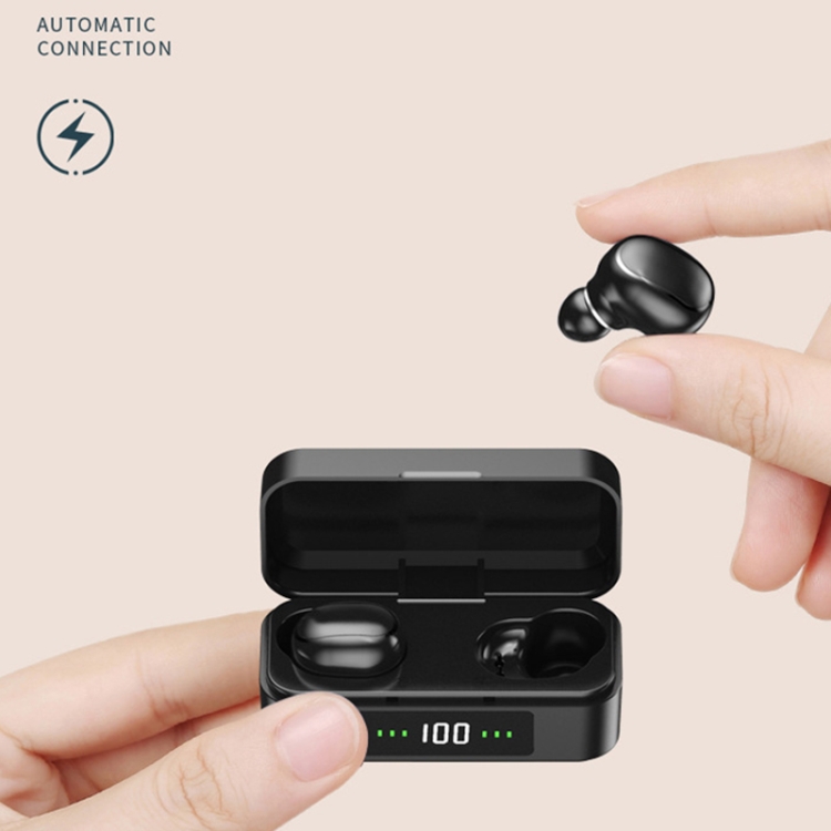 TWS Noise Cancelling In-Ear Digital Display Touch Wireless Bluetooth Earphone(Black) TWS Noise Cancelling In-Ear Digital Display Touch Wireless Bluetooth Earphone(Black)