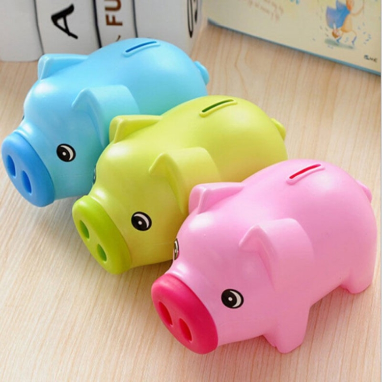 Cute Plastic Pig Clear Piggy Bank Coin Box Money Cash Saving Case Kids Toy  Gifh