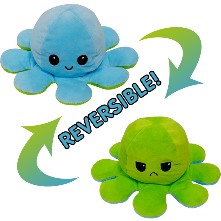 octopus plush green and blue