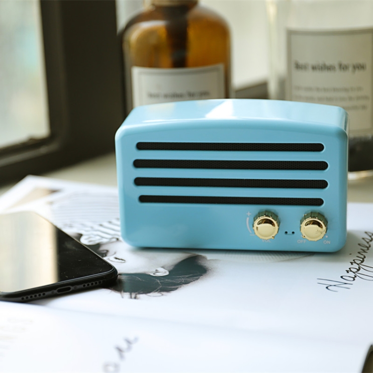 T5 Retro Gramophone Bluetooth Speaker Portable Wireless Outdoor Mini Speaker(Blue)
