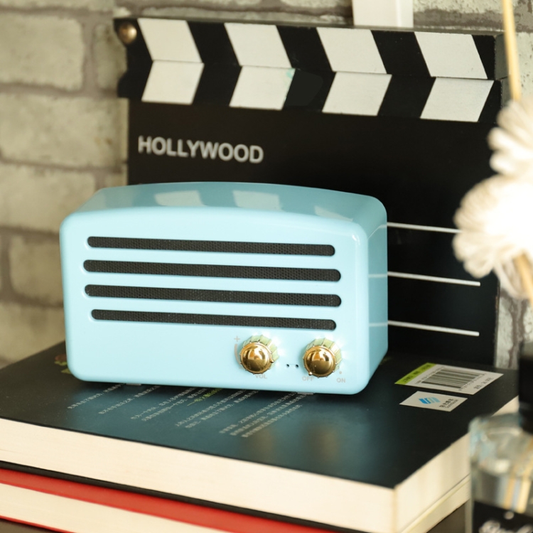 T5 Retro Gramophone Bluetooth Speaker Portable Wireless Outdoor Mini Speaker(Blue)