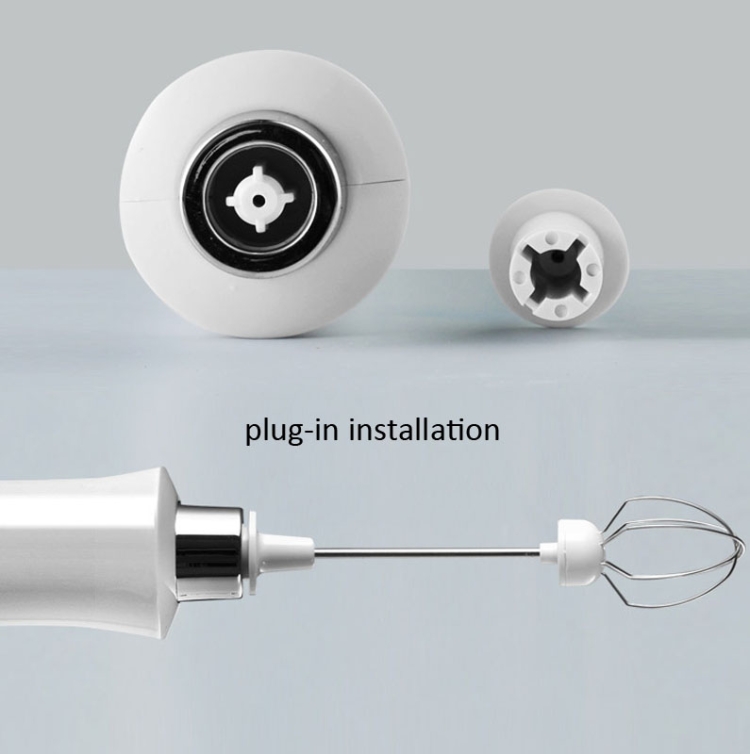 Whisk Household Electric Baking Mini Wireless Hand-Held Charging Stirrer Milk Frother(Black) - B3