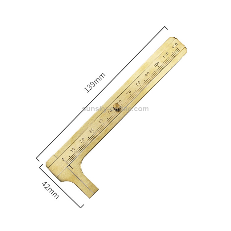 4 PCS Brass Retro Drawing Ruler เครื่องมือวัดรุ่น: 0-120mm Caliper ...