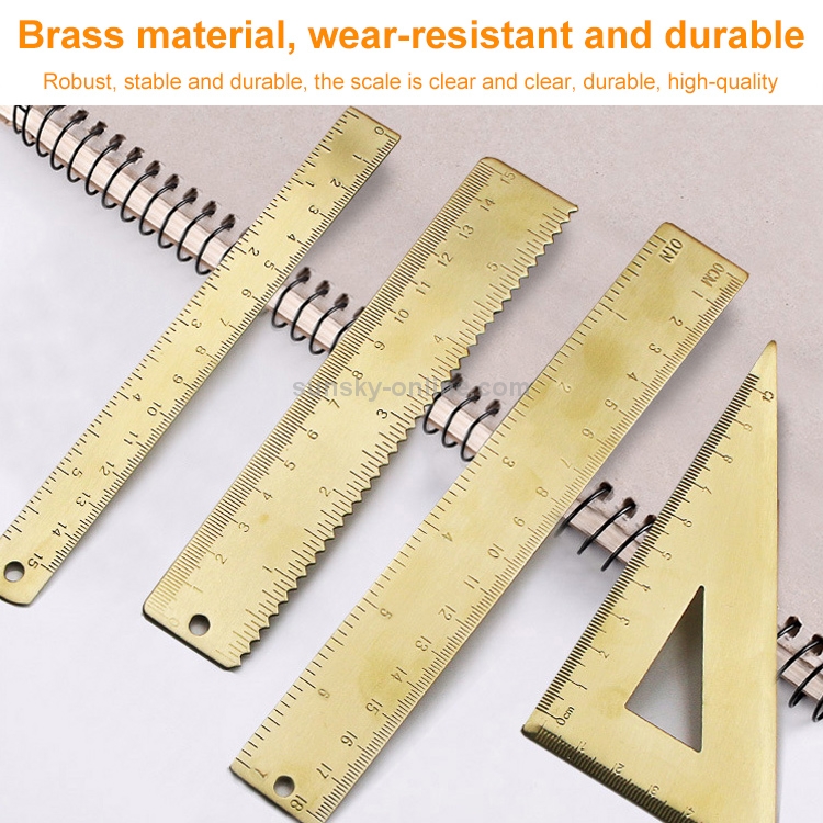 4 PCS Brass Retro Drawing Ruler เครื่องมือวัดรุ่น: 0-120mm Caliper ...