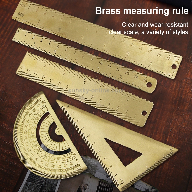 4 PCS Brass Retro Drawing Ruler เครื่องมือวัดรุ่น: 0-120mm Caliper ...