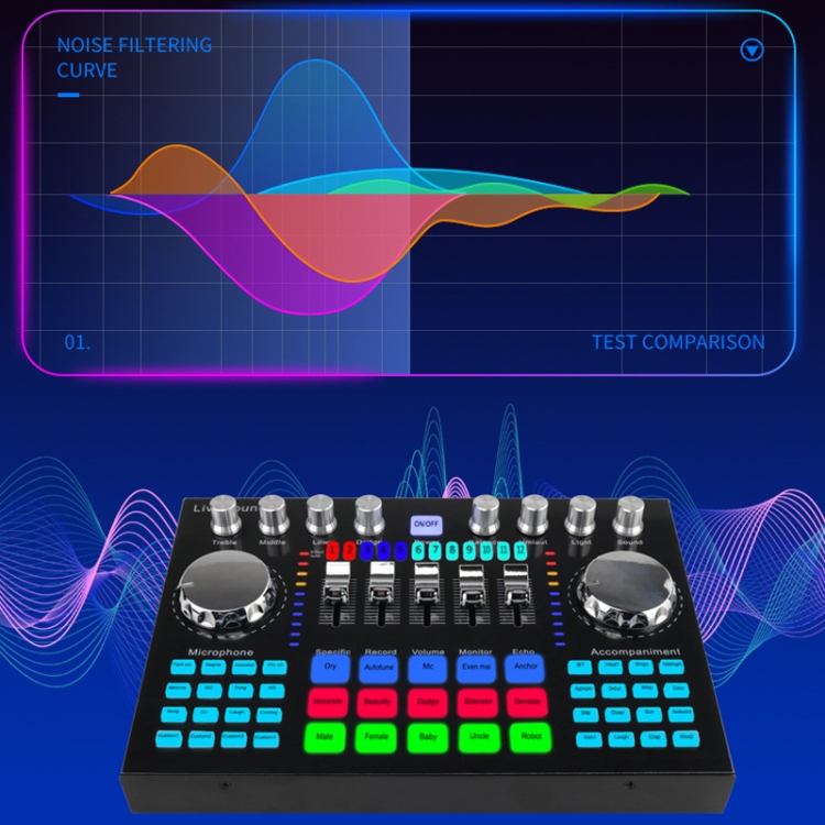 K1 Live Sound Card Set Mobile Phone Computer Universal Bluetooth Anchor K Song