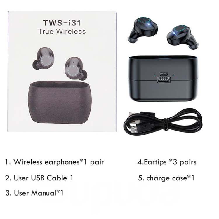 I31 TWS Intelligent Noise Cancelling HIFI Sound Quality Stereo Wireless Bluetooth Earphone I31 TWS Intelligent Noise Cancelling HIFI Sound Quality Stereo Wireless Bluetooth Earphone