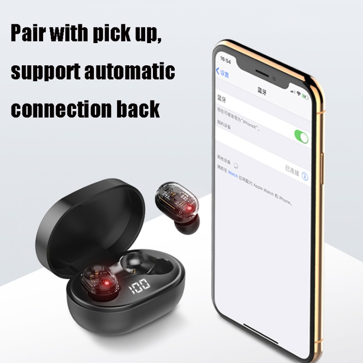 DSH-17 TWS Noise Cancelling Touch Digital Display Transparent Panel Wireless Bluetooth Headset DSH-17 TWS Noise Cancelling Touch Digital Display Transparent Panel Wireless Bluetooth Headset