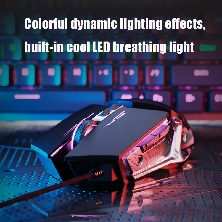 Inphic V910 Mechanical Metal Wired Keyboard Fullkey Nonrush Gaming