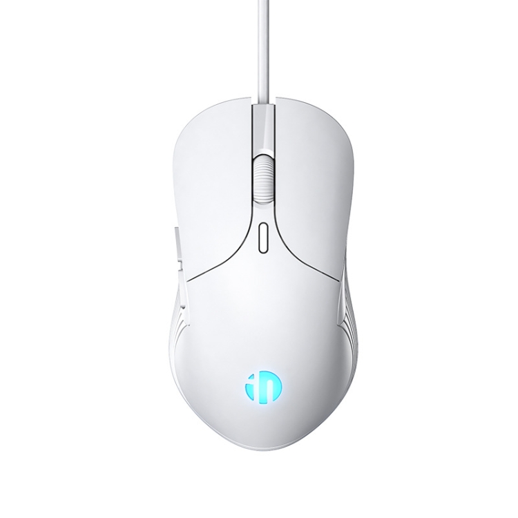 Inphic PB1 Business Office Mute Macro Definition Gaming Wired Mouse, Longitud del cable: 1,5 m, Color: Luz de respiración blanca mate - 1