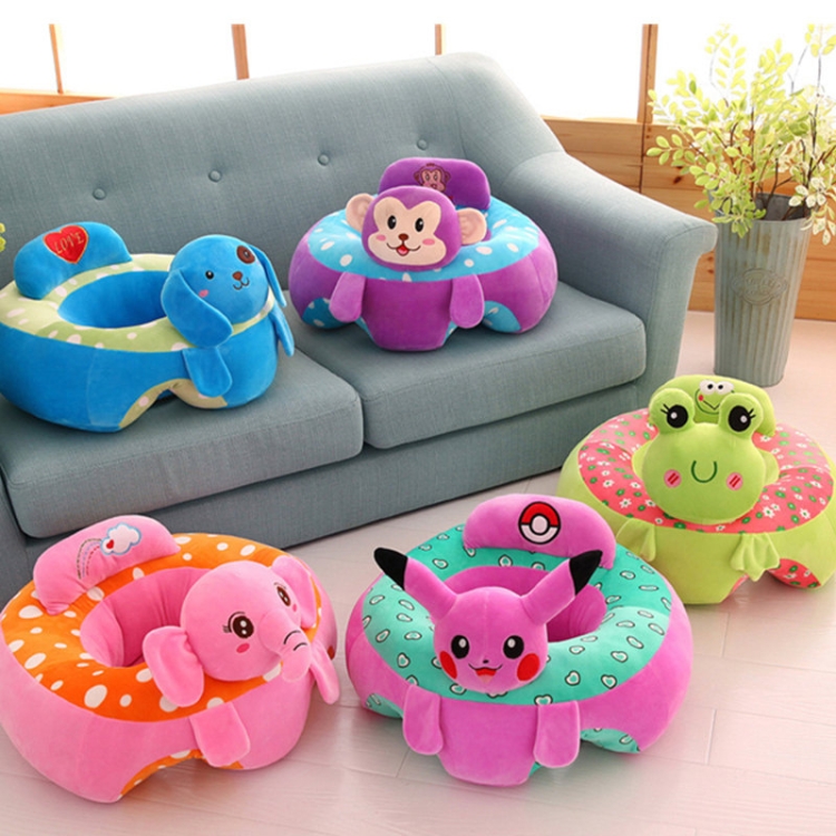 Baby Seats Sofa Plush Support Seat Learning To Sit Baby Plush Toys Size 45x50x29cm Purple monkey