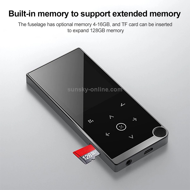 E05 2.4 pulgadas Touch-button MP4 / MP3 Reproductor de música sin pérdida,  soporte E-Book / Reloj de alarma / Apagado del temporizador, Capacidad de  memoria: 4GB Versión Bluetooth (rojo)