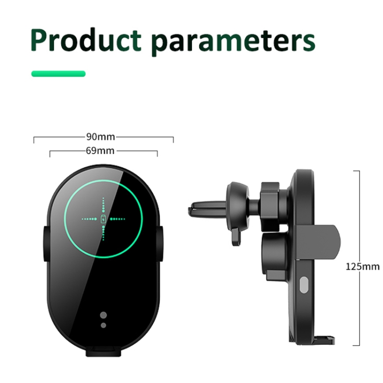 H8 15W Car Phone Holder Auto-Sensing Three Linkage Fast Charge Wireless Car Charger H8 15W Car Phone Holder Auto-Sensing Three Linkage Fast Charge Wireless Car Charger