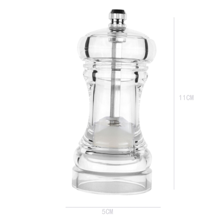 6 inch Acrylic Pepper Grinder Manual Salt Mill Machine Core Spice