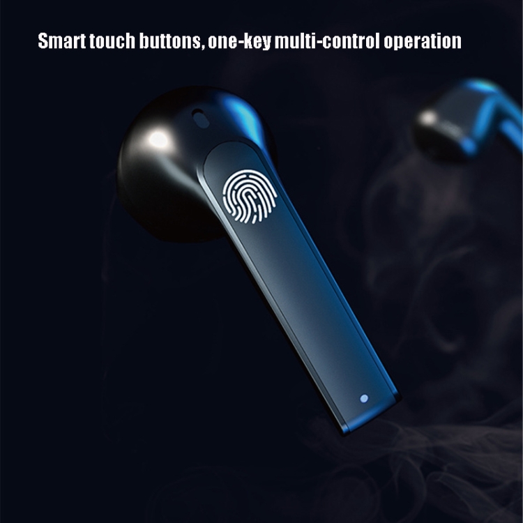 JC-16 TWS Noise Cancelling Semi-In-Ear Digital Sports Mini Wireless Bluetooth Earphone(White)