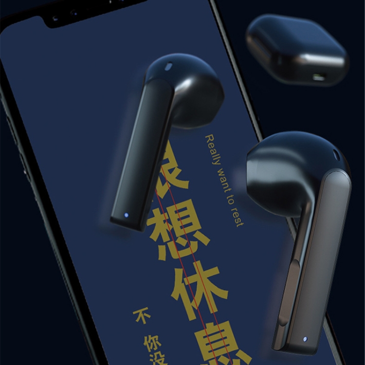JC-16 TWS Noise Cancelling Semi-In-Ear Digital Sports Mini Wireless Bluetooth Earphone(White)