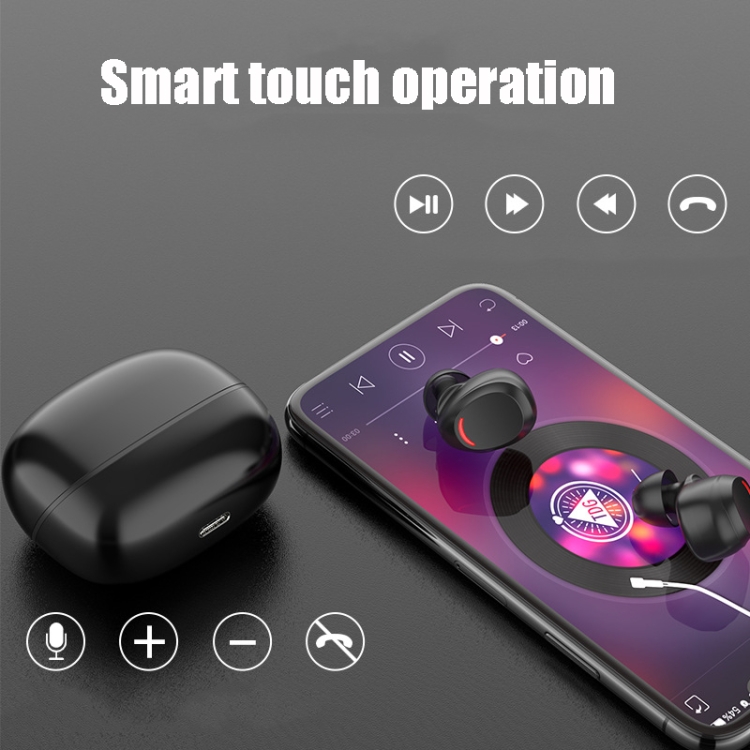 U6 TWS Noise Cancelling Digital Display Touch Mini Wireless Bluetooth Earphone(Black) U6 TWS Noise Cancelling Digital Display Touch Mini Wireless Bluetooth Earphone(Black)