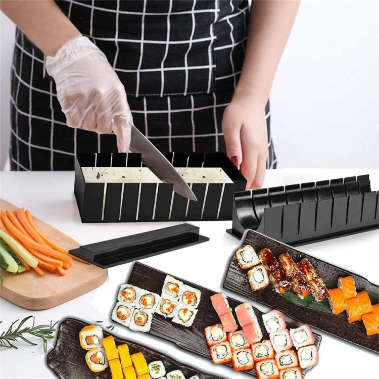 Stampo per sushi 11 in 1 con coltello da sushi Stampo per palline di riso  Set di rotoli di sushi creativi per la casa fai da te