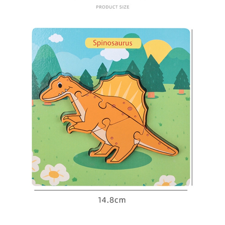 Quebra-cabeça Dinossauro verde dos desenhos animados