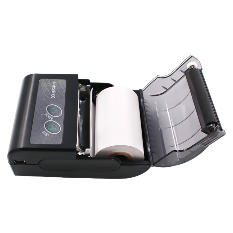 58HB6 Máquina de recibos para llevar de etiquetas de impresora térmica Bluetooth portátil, compatible con impresión en varios idiomas y símbolos / imágenes, modelo: enchufe de EE. UU. (Inglés) - B2