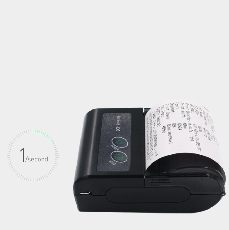58HB6 Máquina de recibos para llevar de etiquetas de impresora térmica Bluetooth portátil, compatible con impresión en varios idiomas y símbolos / imágenes, modelo: enchufe de EE. UU. (Inglés) - B6