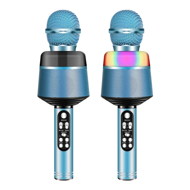 Q008 Micrófono de condensador de karaoke para teléfono móvil Micrófono inalámbrico Bluetooth en vivo (azul) - B1